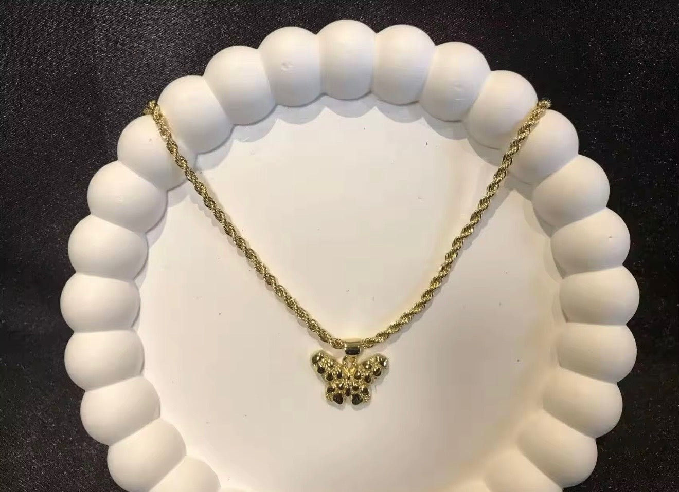 Butterfly nugget necklace